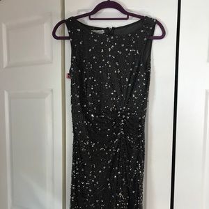 Grey With Gold and Silver Sequins Cocktail dress